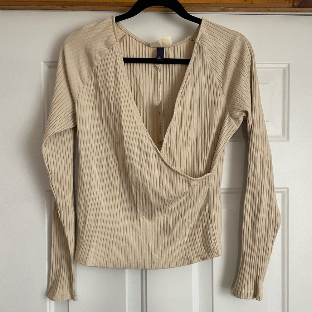 Universal Thread, Chic Beige Long Sleeve Top, Sz XL, NWT